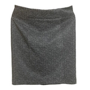 Michael Kors Black White Pencil Skirt Gold Back Zip Size M Women’s Work Office